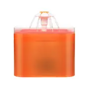 YES4PETS Dog Cat Water Feeder Automatic Electric Pet Water Fountain Bowl Dispenser W LED Orange