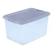 Sterilite 64 Qt Latching Box Plastic Storage Container, Blue Tint NEW