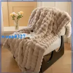 兔絨雲芙絨毯 素色托斯卡納毛毯 大泡泡蓋毯 單人 雙人加厚毛毯 冬季暖絨毯子