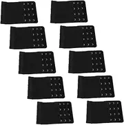[FRCOLOR] 10pcs Stretchy Bra Extenders: 4 Hook Adjustable Back Strap Extender - Elastic Lingerie Extension Buckle for Women Soft & Reusable - Underwear Accessories