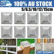 10/20x 5 Sizes Square Post Tube End Cap Galvanised Iron Cover Fence Post Cap AUS