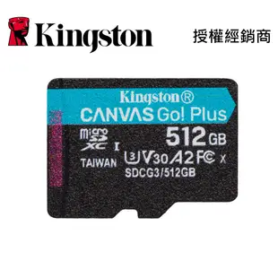 金士頓 小卡 64G 128G 256G 512G MicroSD TF C10 U3 A2 V30 SDCG3