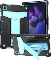 JOJOBE Galaxy Tab A8 10.5 inch 2021 Protective Case (Model SM-X200 X205), Hard Durable Rugged Shockproof Cover Case with Kickstand for 2021 Release Samsung Galaxy Tab A8 10.5 LTE-Black Blue