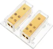 KOMBIUDA Car Audio Distribution Block Out Ground Cable Splitter for Amplifiers Gold Plated Durable Plastic Zinc Alloy Enhances Audio System Performance Reliable Connection for Multiple