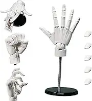 Hand Model 1:1 Articulated Mannequin Hand Moveable Joint 16x8in Manikin Hand with Base DIY PVC ABS Hand Model for Drawing, Painting, Sketching Hand Model for Drawing Manikin Hand Sketching Supplies