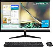 Latest Acer 23.8" FHD IPS All-in-One Desktop | Intel 6-Core i3-1215U | UHD Graphics | 16GB DDR4 RAM 512GB SSD | WiFi 6 | USB-C | HDMI | Webcam | RJ45 | Windows 11 Home