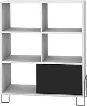 BRV Decorative Shelf 6 Compartment Plus 1 Door White Made in Brazil BE 51-185