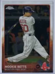 Mookie Betts - 2015 Topps Chrome 2nd Year Baseball Card #67 - RED SOX, DODGERS!