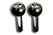 Mooneyes Door Lock Knob Black Moon Ball (Pair)