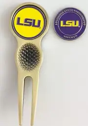NCAA Golf Divot Repair Tool w/ Ballmark Bronze LSU TIGERS