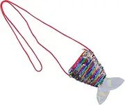 [TINEASUR] Sequin Mermaid Coin Purse Crossbody Bag for Boys and Girls Mermaid Party Favor Bags Girl Compact and Versatile