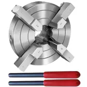 4 Inch Wood Lathe Chuck Set 4 Jaws Self-Centering Lathe Chucks Thread 1 x 8TP...