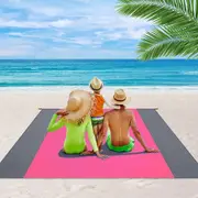 200*210cm Beach Blanket Sandproof Beach Mat Waterproof Quick Drying Outdoor Picnic Mat for Travel Camping Hiking,Pink