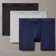 3 Pack Calvin Klein Men’s Underwear Boxer Brief Micro Stretch Black Blue Grey L