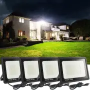 4Pack LED Flood Light Outdoor,100W LED Work Light 11000lmwith 6FT US Plug,IP6...