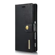For Sony Xperia XZ Horizontal Flip Detachable Magnetic Protective Case with Holder & Card Slots & Wallet(Black)