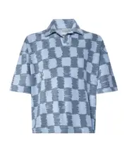 Checkerboard T-Shirt S,L,M Blue