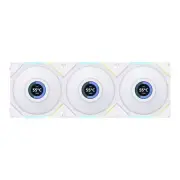 12RTLLCD3W Lian-Li UNI FAN TL LCD 120mm Reverse Blade ARGB PWM Fan - 3 Pack w/ C