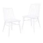 Riviera Solid Oak Dining Chair - Set of 2 (White)