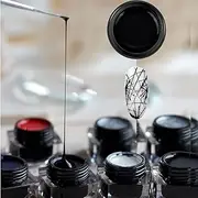 Black Nail Spider Gel Polish Kit Spider Gel Paint For Nail Art Polish Thin Brush Spider Nail Gel Art Paint For Nails Uv Led Nail Polish Drawing Painting Black White Gel Nail Polish Kit