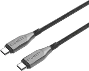 Cygnett 50cm USB 2.0 Armoured braided USB C/USB C Black