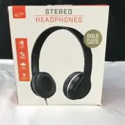 iLive Stereo Headphones IAH57B Folding Gold Plated Black