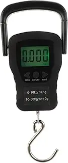 [Toddmomy] Hanging Hook Digital Scale with Tape Measure Portable Electronic Fishing Scale Capacity Backlit LCD Display for Fishing Travel Camping and Shopping