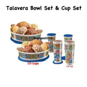 Tupperware NEW TALAVERA Bowl Set & 16-oz Cup Set Of 4