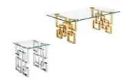 CLEARANCE - Royale Coffee Table & Side Table Collection - 2 Colours Available
