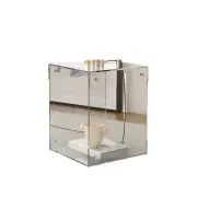 NNETM Transparent Acrylic Side Table - Storage Shelf