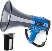 Megaphones Portable Megaphones 50w High Power Handheld Megaphone with Recordable Bullhorn Speaker Outdoor Clear Voice Megaphone Speaker Clear Sound
