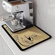 LIMNUO Coffee Mat Super Absorbent Dish Drying Mat Coffee Bar Accessories Match with Coffee Machine Coffee Pot Large Drying Mats for Kitchen Counter (30x50cm)