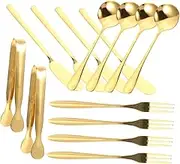 OKUMEYR 1Set Cheese Slicer with Butter Spreader Fork and Spoon Essential Kitchen Utensils for Serving Cheese Butter and Desserts Present for Parties