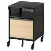 BEKANT storage unit with smart lock, mesh black, 41x61 cm