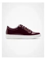 [Taking Shape] Patent Side Zip Sneakers in Merlot