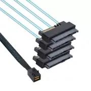 Internal Mini SAS SFF-8643 Host to 4 SAS 29Pin SFF-8482 Disk 6Gbps Raid Cable