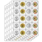 20-Pocket Coin Pages for Collectors, Standard 9-Hole Coin Collection Pages fi...