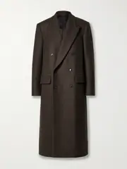 [Nili Lotan] Nili Lotan - Edmont Double-breasted Wool-blend Coat - Brown - medium medium Brown