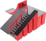 NOLITOY Finger Skateboard Ramp Obstacle for Skatepark Interactive Desktop Game Accessory Plastic Design Enhances Finger Coordination and Play Scenarios