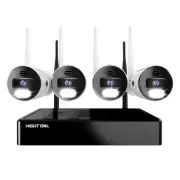 , Night Owl 10 Channel Bluetooth Video Home Security Camera System with (4) W...