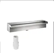 Outdoor Water Feature Pool Fountain Pools Waterfall Spillway with Pipe Connector Stainless Steel Rectangular Pool Fountains Garden Pond Garden Decoration(SW300)