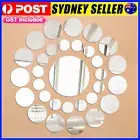 Circle Mirror Tiles Wall Stickers Art Decal Bedroom Silver DIY Home Art Decor