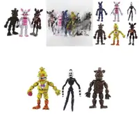 在飛比找蝦皮購物優惠-Fnaf 高品質 6 件裝玩具熊的五夜迷你玩具裝飾公仔