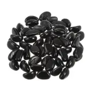 Fire Glass Beads Glass Marbles Gravel Pebbles 1000g/2.2lbs Black