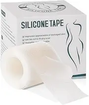 Silicone Scar Sheets for Scar Removal - Reusable Scar Tape for Surgical Scars, C-Section, Keloid & Burns, 4cm × 1.5m (1.6" x 60") (White)