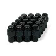 SAAS Wheel Nuts Mag 1/2 Inch Thread Black Finish 43mm Length Pack of 20
