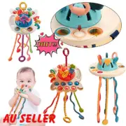 Toddler Octopus UFO Pull String Activity Sensory Toy RK