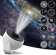 [Ausale] Globe Starry Sky Lamp, Planetarium Galaxy Projector, Children's 360° Rotating Nebula Projector With 12 Disks, Suitable for Children's Room Birthday Valentine's Day Gift