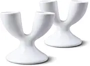 WM Bartleet & Sons 1750 TSET104 Traditional Porcelain Set of 2 Double Egg Cup – White