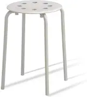 Marius Metal Stacking Stools 18"X17", round Seat Bar Stool with 8 Breathable Hol